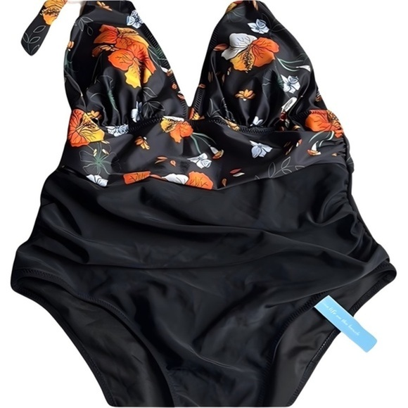 Flaunt Your Curves:‎ V-Neck Tummy Control Swimsuit for Women Large - Picture 2 of 4